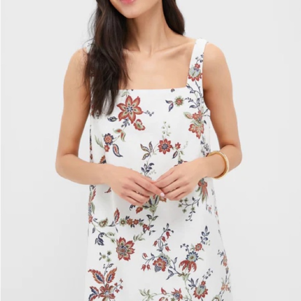NWT Tuckernuck Studio McGee Terracotta Chintz Cotton Linen Cassie Dress